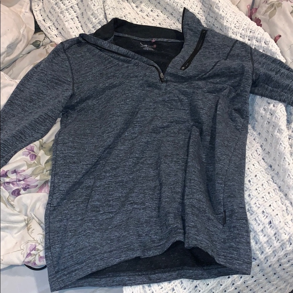half quarter zip, Gray